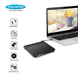 Planet Gates USB 3.0 DVD-RW External Optical Drive Slim CD ROM Disk Reader DVD RW Burner CD Writer for Desktop PC Laptop Tablet DVD Player