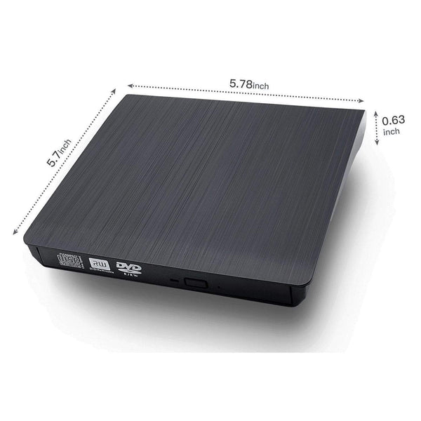 Planet Gates USB 3.0 DVD-RW External Optical Drive Slim CD ROM Disk Reader DVD RW Burner CD Writer for Desktop PC Laptop Tablet DVD Player