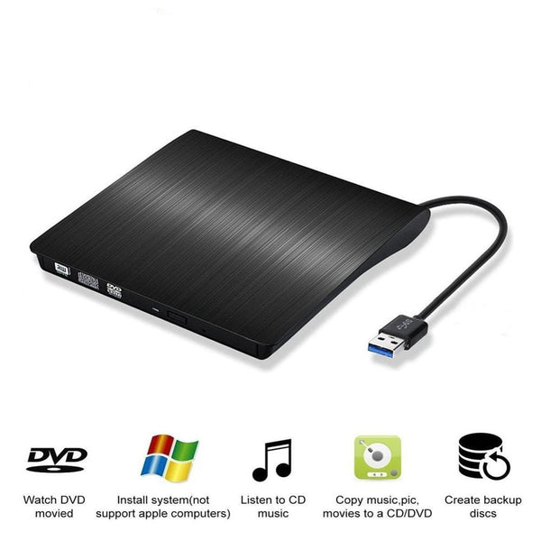 Planet Gates USB 3.0 DVD-RW External Optical Drive Slim CD ROM Disk Reader DVD RW Burner CD Writer for Desktop PC Laptop Tablet DVD Player