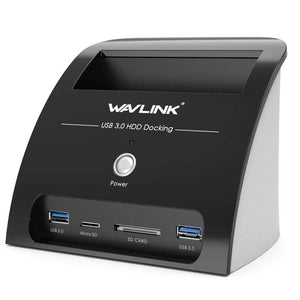 USB 3.0 SATA HDD Docking Station with Card Reader Slot SATA Hard Drive External Enclosure case for 2.5/3.5 inch HDD SSD