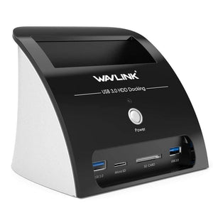 USB 3.0 SATA HDD Docking Station with Card Reader Slot SATA Hard Drive External Enclosure case for 2.5/3.5 inch HDD SSD