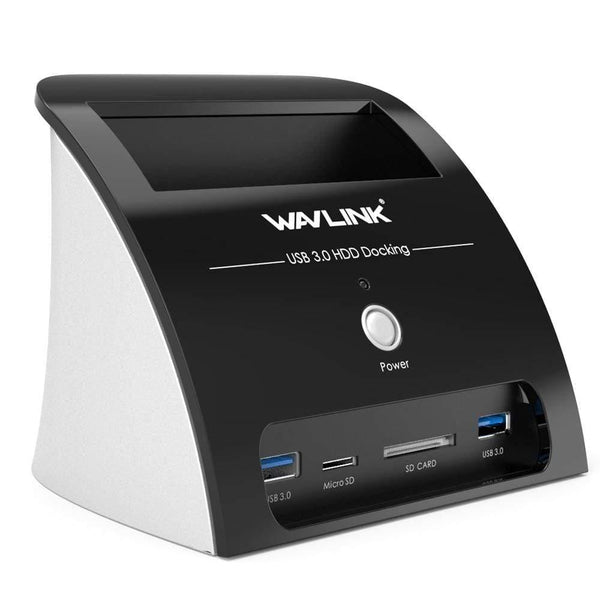 USB 3.0 SATA HDD Docking Station with Card Reader Slot SATA Hard Drive External Enclosure case for 2.5/3.5 inch HDD SSD