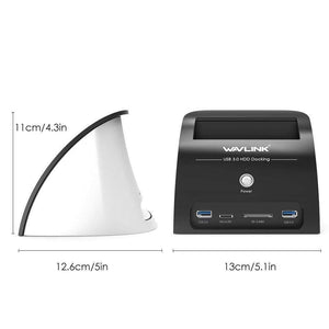 USB 3.0 SATA HDD Docking Station with Card Reader Slot SATA Hard Drive External Enclosure case for 2.5/3.5 inch HDD SSD