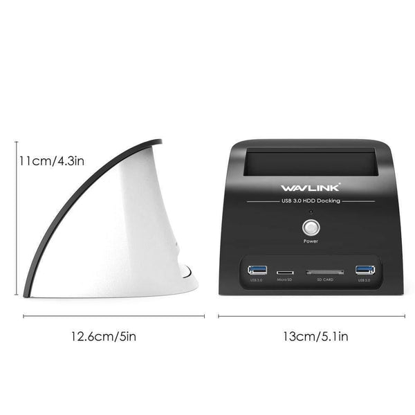 USB 3.0 SATA HDD Docking Station with Card Reader Slot SATA Hard Drive External Enclosure case for 2.5/3.5 inch HDD SSD