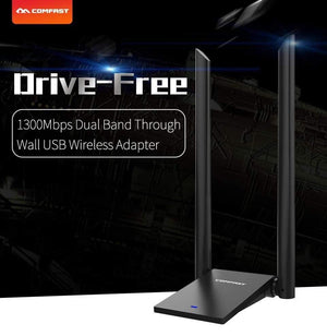 Planet Gates USB 3.0 Wireless Wifi Adapter Dual Band 2.4+5 GHz 150 -1300 Mbps 802.11AC 802.11 a/b/n/g/ac with 2*6dbi Wi fi Antennas
