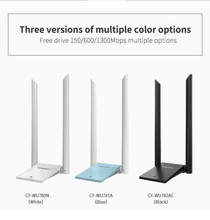 Planet Gates USB 3.0 Wireless Wifi Adapter Dual Band 2.4+5 GHz 150 -1300 Mbps 802.11AC 802.11 a/b/n/g/ac with 2*6dbi Wi fi Antennas