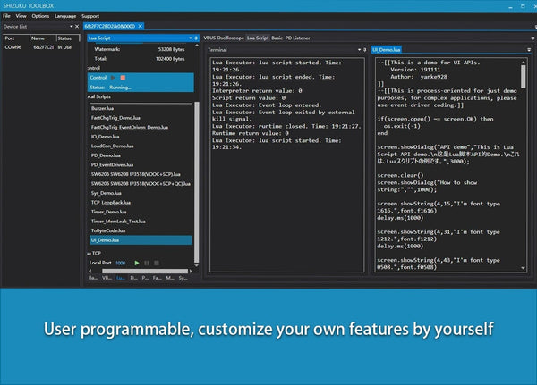 Planet Gates USB 3.1 Power Meter Tester Digital Multimeter Current Tester Voltage Detector Lua interpreter integrated DC 26V 6A AVHzY CT3