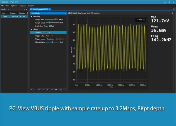 Planet Gates USB 3.1 Power Meter Tester Digital Multimeter Current Tester Voltage Detector Lua interpreter integrated DC 26V 6A AVHzY CT3
