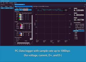 Planet Gates USB 3.1 Power Meter Tester Digital Multimeter Current Tester Voltage Detector Lua interpreter integrated DC 26V 6A AVHzY CT3