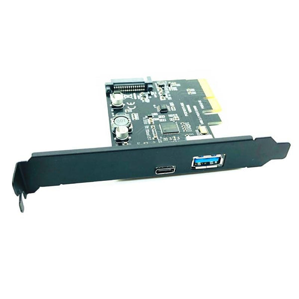 Planet Gates USB 3.1 Type C PCIe Expansion Card PCI-E to USB3.1 GEN 2 10Gbps USB Type-C + USB3.0 Type A Riser Card PCI Express x4 USB Adapter