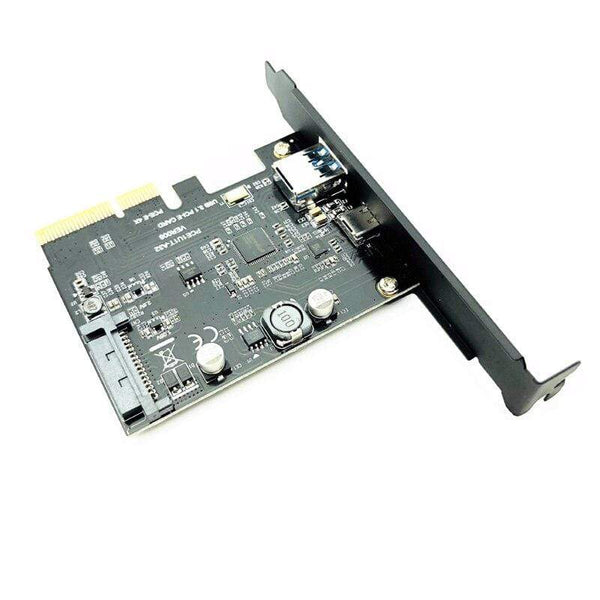 Planet Gates USB 3.1 Type C PCIe Expansion Card PCI-E to USB3.1 GEN 2 10Gbps USB Type-C + USB3.0 Type A Riser Card PCI Express x4 USB Adapter