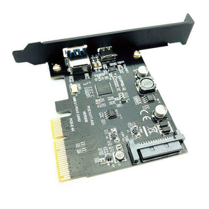 Planet Gates USB 3.1 Type C PCIe Expansion Card PCI-E to USB3.1 GEN 2 10Gbps USB Type-C + USB3.0 Type A Riser Card PCI Express x4 USB Adapter