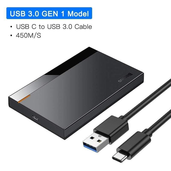 Baseus HDD Case 2.5 SATA to USB 3.0 Adapter Hard Disk Case HDD Enclosure for SSD Case Type C 3.1 HDD Box HD External HDD Caddy