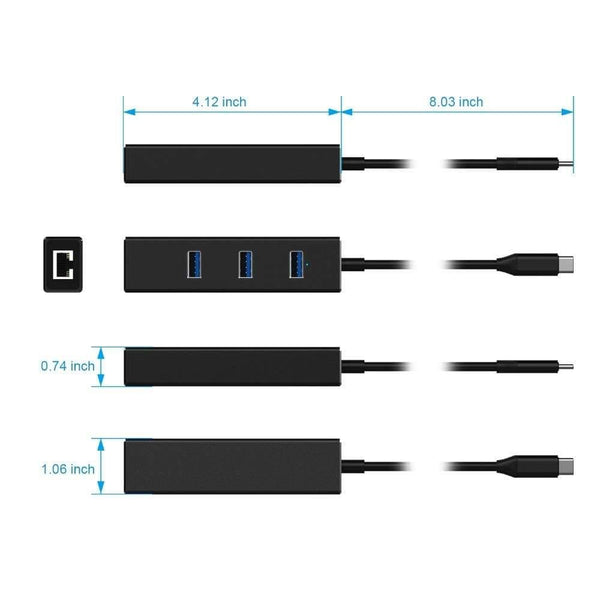 Planet Gates USB C Ethernet Adapter USB C Hub to Ethernet External RJ45 LAN Adapter USB-C Network Card