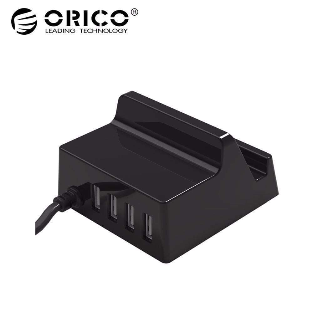Planet Gates USB Charger Holder ORICO 4 Ports Desktop Smart Charger with Phone / Tablet Mount for Samsung iphone Power Bank - (CHK-4U)