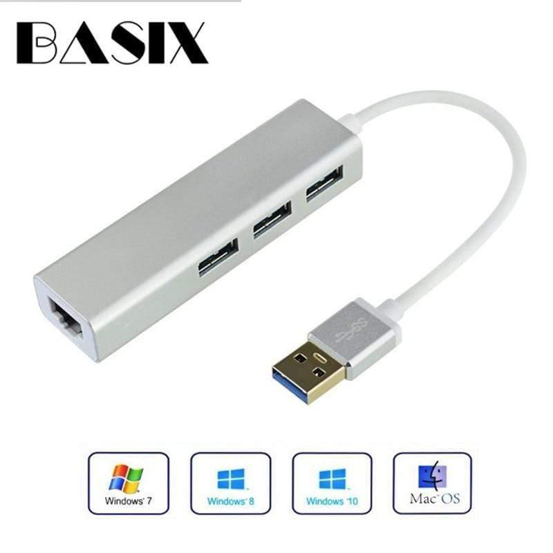 Planet Gates USB Ethernet Adapter 3 Ports USB 3.0 Hub USB to Rj45 1000Mbps Lan Network Card