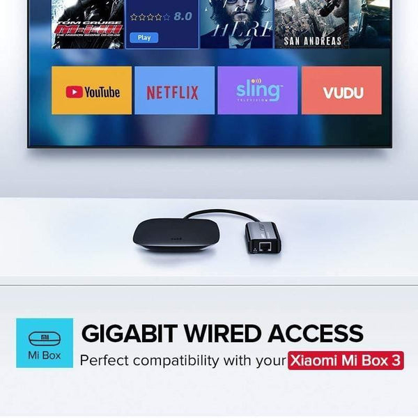 Planet Gates USB Ethernet USB 3.0 2.0 to RJ45 HUB for Xiaomi Mi Box 3/S Set-top Box Ethernet Adapter