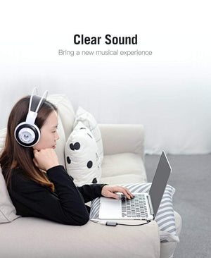 Planet Gates USB External Sound Card USB to 3.5mm Audio Adapter USB to Earphone Microphone for Macbook Computer Laptop PS4 Sound Card
