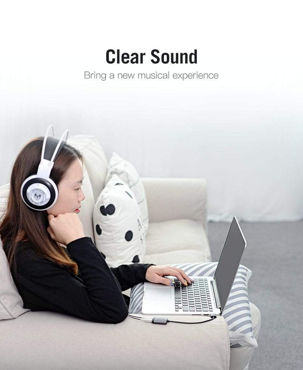 Planet Gates USB External Sound Card USB to 3.5mm Audio Adapter USB to Earphone Microphone for Macbook Computer Laptop PS4 Sound Card