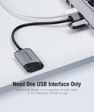 Planet Gates USB External Sound Card USB to 3.5mm Audio Adapter USB to Earphone Microphone for Macbook Computer Laptop PS4 Sound Card