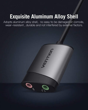 Planet Gates USB External Sound Card USB to 3.5mm Audio Adapter USB to Earphone Microphone for Macbook Computer Laptop PS4 Sound Card
