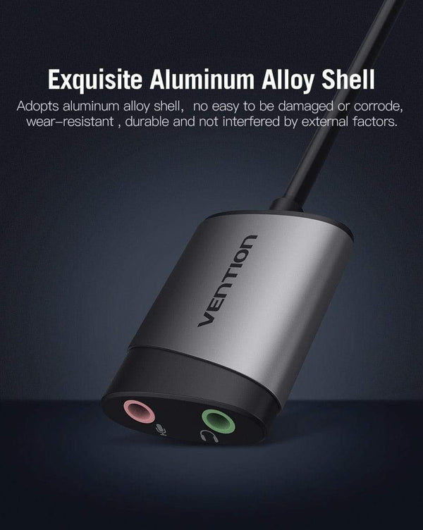 Planet Gates USB External Sound Card USB to 3.5mm Audio Adapter USB to Earphone Microphone for Macbook Computer Laptop PS4 Sound Card