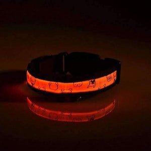 Planet Gates USB  Red / S Dog Collar Nylon Creative Printing Style Night Lighting LED Flashing Growing Pet Dog Necklace Collar Luminous Pet Products