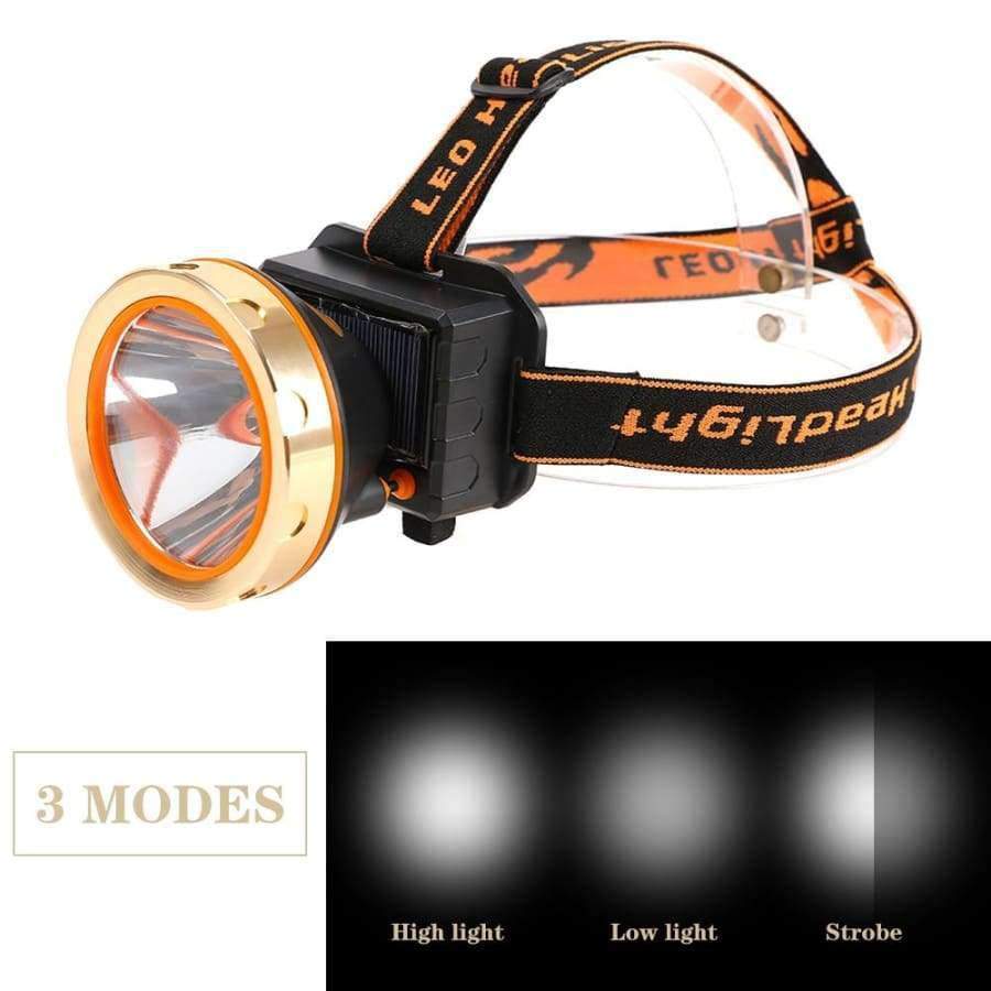 Planet Gates USB Solar Rechargeable LED Headlamp Flashlight Headlight 3 Modes Outdoor Solar Licht Koplamp Emergency Power Bank Head Light
