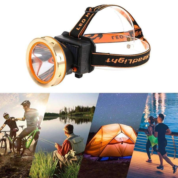 Planet Gates USB Solar Rechargeable LED Headlamp Flashlight Headlight 3 Modes Outdoor Solar Licht Koplamp Emergency Power Bank Head Light