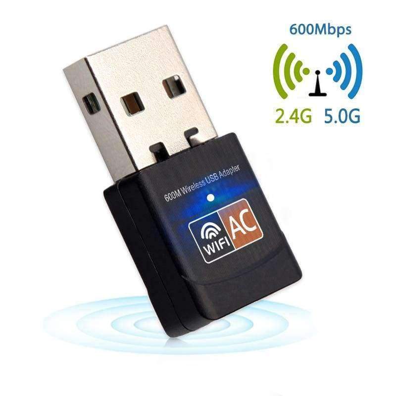 Planet Gates USB WiFi Adapter Network Card USB Lan Ethernet Wi-Fi Receiver 600Mbps Wireless Adapter AC Dual Band 2.4G+5.8Ghz USB WiFi Antenna