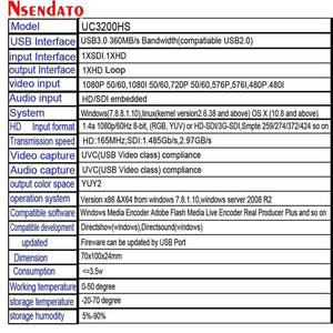 Planet Gates USB3.0 SDI 60FPS HD Video Capture Card HD to USB 3.0 2.0 Video Recording Box adapter Dongle Game Live Streaming Broadcast