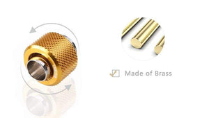 Planet Gates Use for Inside Diameter 10mm + Outside Diameter 16mm Pipes 3/8''ID + 5/8"OD Soft Tube Fitting Hand Connector Fitting G1/4