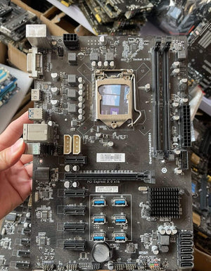 Planet Gates Used TB250-BTC PRO motherboard DDR4 LGA 1151 B250-BTC 12GPU 12PCIE B250 mining machine motherboard