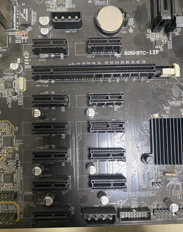 Planet Gates Used TB250-BTC PRO motherboard DDR4 LGA 1151 B250-BTC 12GPU 12PCIE B250 mining machine motherboard