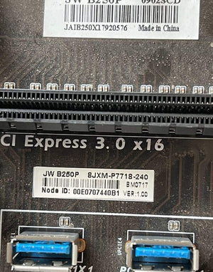 Planet Gates Used TB250-BTC PRO motherboard DDR4 LGA 1151 B250-BTC 12GPU 12PCIE B250 mining machine motherboard