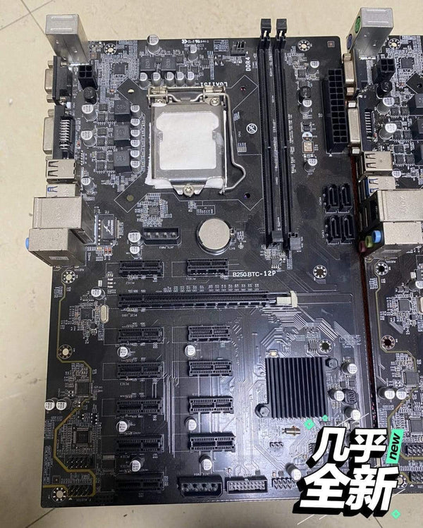 Planet Gates Used TB250-BTC PRO motherboard DDR4 LGA 1151 B250-BTC 12GPU 12PCIE B250 mining machine motherboard