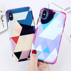 Planet Gates USLION Blu-ray Laser Gradient Case For iPhone X 8 Love Heart Phone Cases For iPhone 6 6S 7 8 Plus Glossy Soft Silicon Back Cover