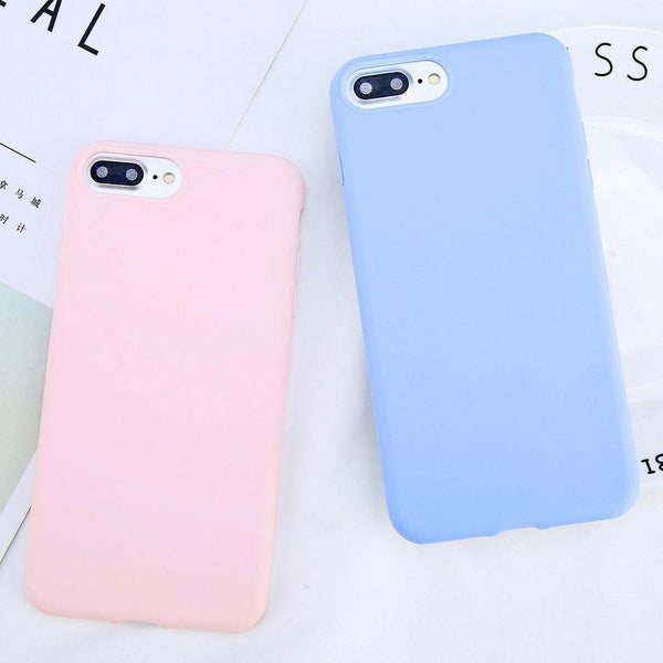 Planet Gates USLION Candy Color Plain Phone Case For iPhone X 8 7 6 6S Plus Soft TPU Silicon Full Back Cover For iPhone XS Max XR Cases Capa