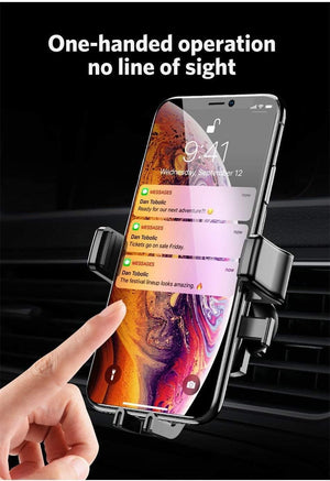 Planet Gates USLION Car Holder Qi Wireless Charger For iPhone 7 8 XS MAX XR 10W Fast Wireless Charging Car Phone Holder For Samsung Note 9 S9