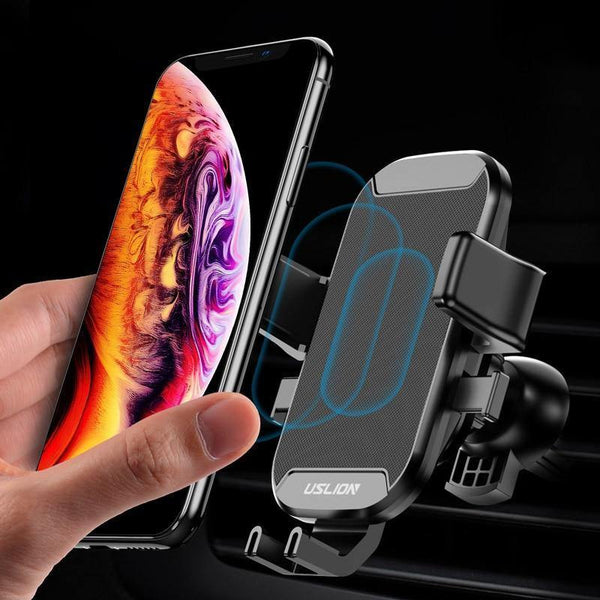 USLION Car Holder Qi Wireless Charger For iPhone 7 8 XS MAX XR 10W Fast Wireless Charging Car Phone Holder For Samsung Note 9 S9 - Planet Gates