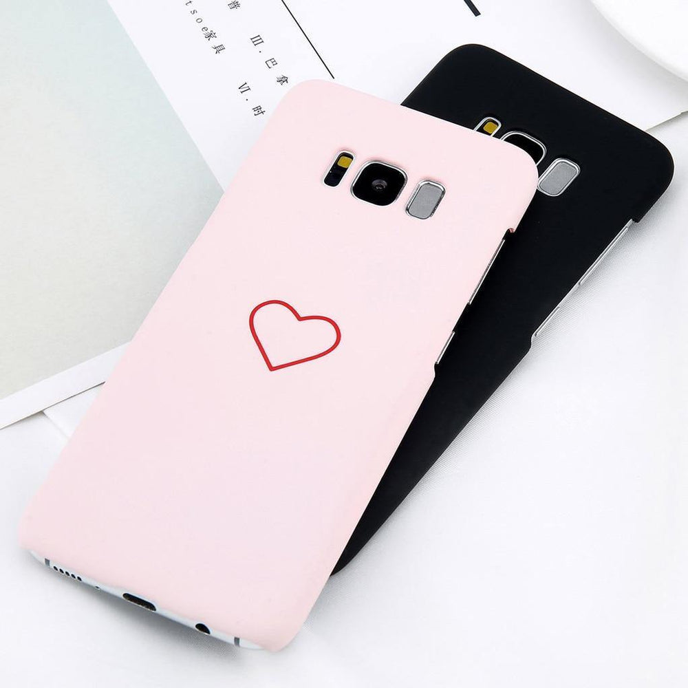 Planet Gates USLION Cartoon Couples Love Heart Case For Samsung Galaxy S8 S9 Plus Hard PC Phone Cover For Samsung Note 8 S8 S7 S7 Edge Cases