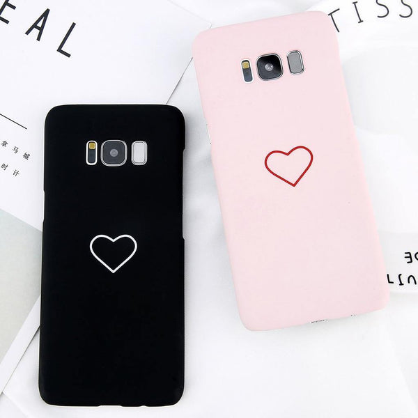 Planet Gates USLION Cartoon Couples Love Heart Case For Samsung Galaxy S8 S9 Plus Hard PC Phone Cover For Samsung Note 8 S8 S7 S7 Edge Cases