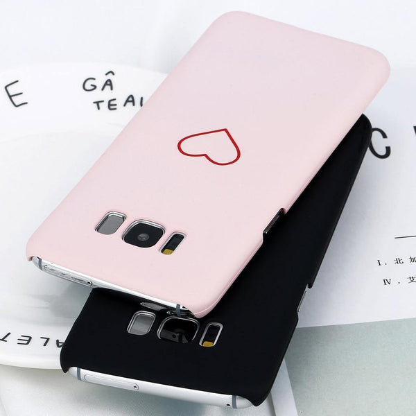 Planet Gates USLION Cartoon Couples Love Heart Case For Samsung Galaxy S8 S9 Plus Hard PC Phone Cover For Samsung Note 8 S8 S7 S7 Edge Cases