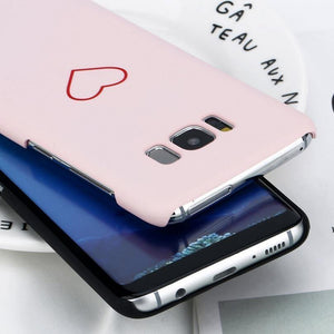 Planet Gates USLION Cartoon Couples Love Heart Case For Samsung Galaxy S8 S9 Plus Hard PC Phone Cover For Samsung Note 8 S8 S7 S7 Edge Cases