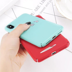 Planet Gates USLION Cartoon Flamingo Phone Case For iPhone 8 Plus Cute Elephant Pattern Cases For iPhone X 8 7 6 6S Plus Hard PC Back Cover
