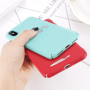 Planet Gates USLION Cartoon Flamingo Phone Case For iPhone 8 Plus Cute Elephant Pattern Cases For iPhone X 8 7 6 6S Plus Hard PC Back Cover