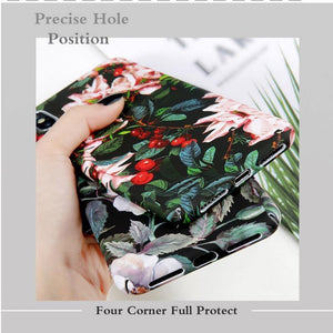 Planet Gates USLION Case For iPhone XR XS Max X 8 7 Plus Flower Leaves Phone Cases for iPhone 7 6 6s Plus 5 5s SE Hard PC Full Back Cover