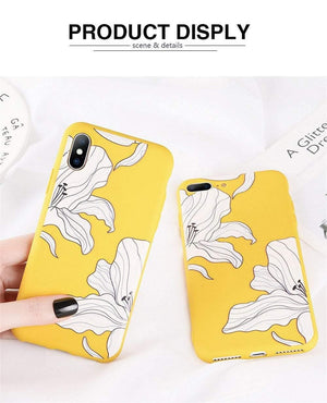 Planet Gates USLION Case For iPhone XS MAX XR 8 Plus Flower Smile Letter Phone Cases For iPhone X 7 6 6S Plus Soft TPU Silicone Back Cover