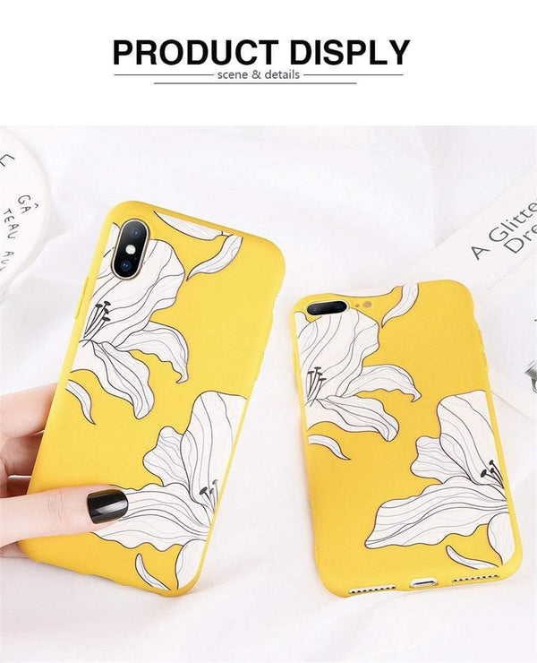Planet Gates USLION Case For iPhone XS MAX XR 8 Plus Flower Smile Letter Phone Cases For iPhone X 7 6 6S Plus Soft TPU Silicone Back Cover