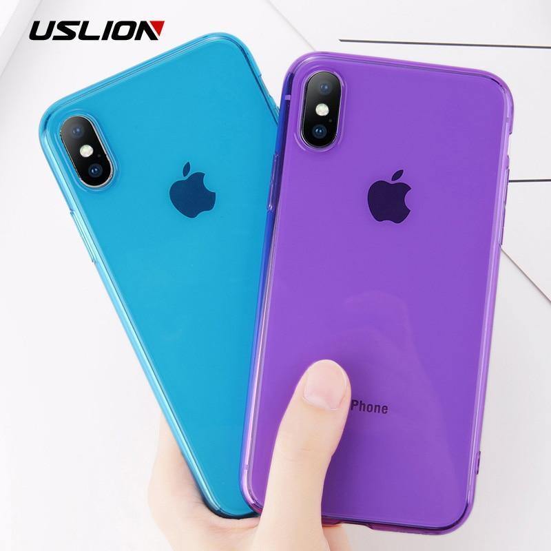 Planet Gates USLION Clear TPU Silicone Case For iPhone X 8 Plus Ultra Thin Transparent Back Cover for iPhone 7 6 6S Plus Soft Phone Cases
